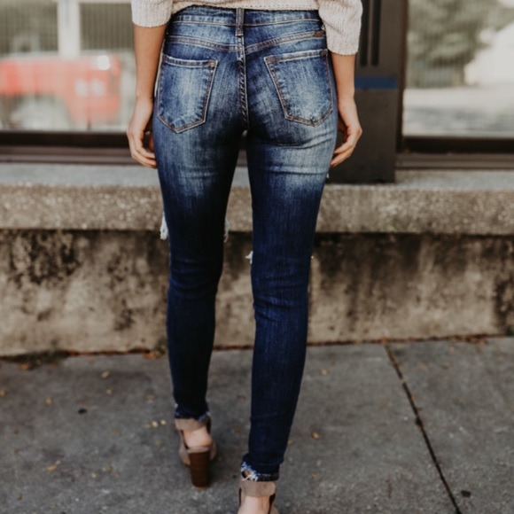 LAST 1 ❤️ SZ 11/29 Distressed Frayed Skinny Jeans - Picture 8 of 8